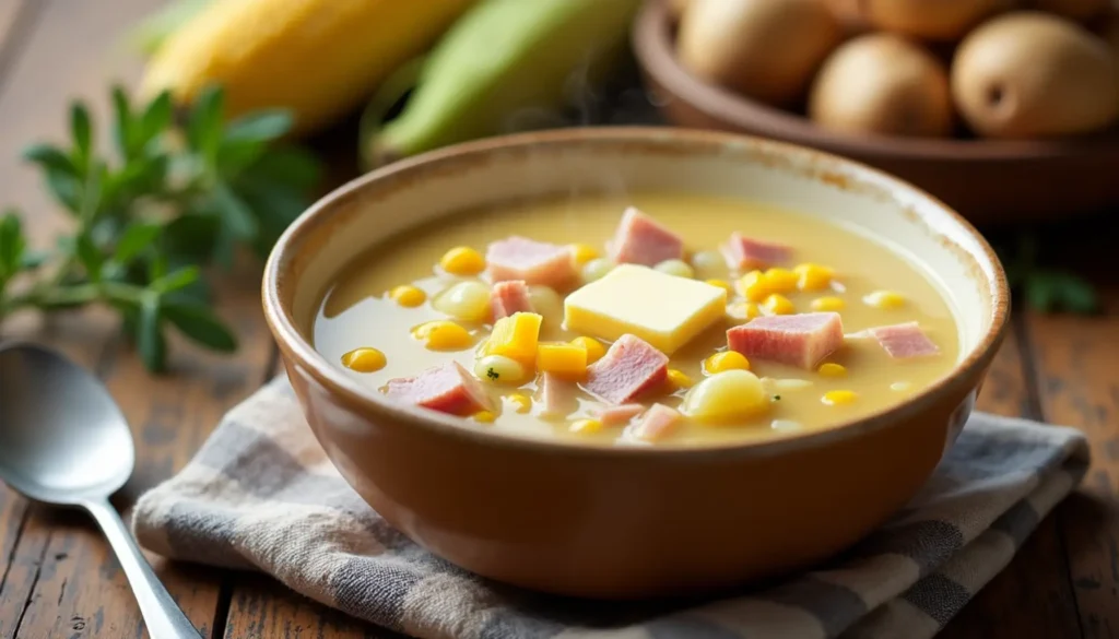 Ham and potato corn chowder is a comforting and satisfying meal that combines the heartiness of potatoes with the savory flavor of ham and the sweetness of corn. This creamy chowder has become a favorite in many households, offering a perfect blend of taste and nutrition. It's an easy recipe that transforms simple ingredients into a delicious one-pot meal.