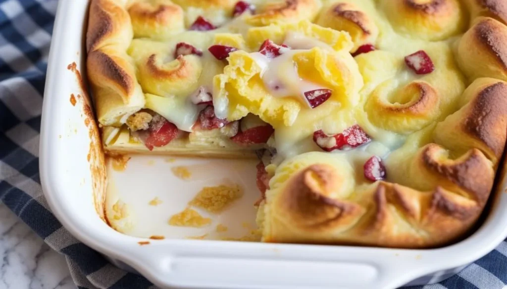 Crescent roll breakfast casserole is a delicious and satisfying meal that combines the buttery goodness of crescent rolls with savory breakfast ingredients. This versatile dish has gained popularity for its simplicity and ability to feed a crowd. It's perfect for busy mornings, weekend brunches, or even as a comforting dinner option.