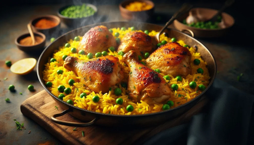 The Chicken and Yellow Rice Recipe is a flavorful and easy-to-make dish that combines tender chicken with fragrant yellow rice,