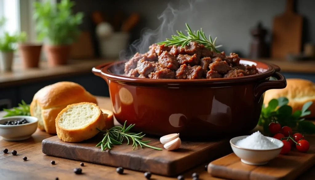 Crock Pot Shredded Beef Tacos with Fresh Garnishes