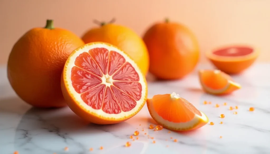 This special citrus is the cara cara orange. It stands out in produce aisles nationwide with its distinctive characteristics. Regular navels and blood oranges can't match its rosy interior and complex, berry-like flavor profile.