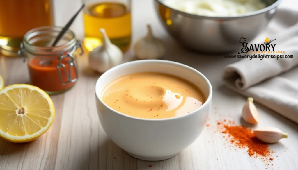 Making your favorite Japanese steakhouse sauce at home takes just 10 minutes. Yum yum sauce blends creamy mayonnaise, sweet butter, and balanced seasonings that create the signature pink-orange condiment everyone loves. The versatile sauce enhances seafood, noodles, and any grilled dish you can think of.