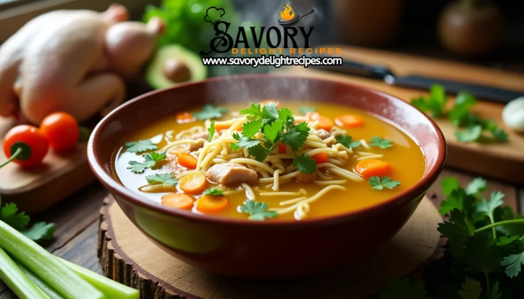 Need a chicken soup recipe that brings authentic Latin American flavors to your kitchen? Sopa de pollo blends tender chicken with fresh vegetables and noodles in a rich broth. This classic recipe creates the perfect balance of wholesome ingredients that warms you completely.