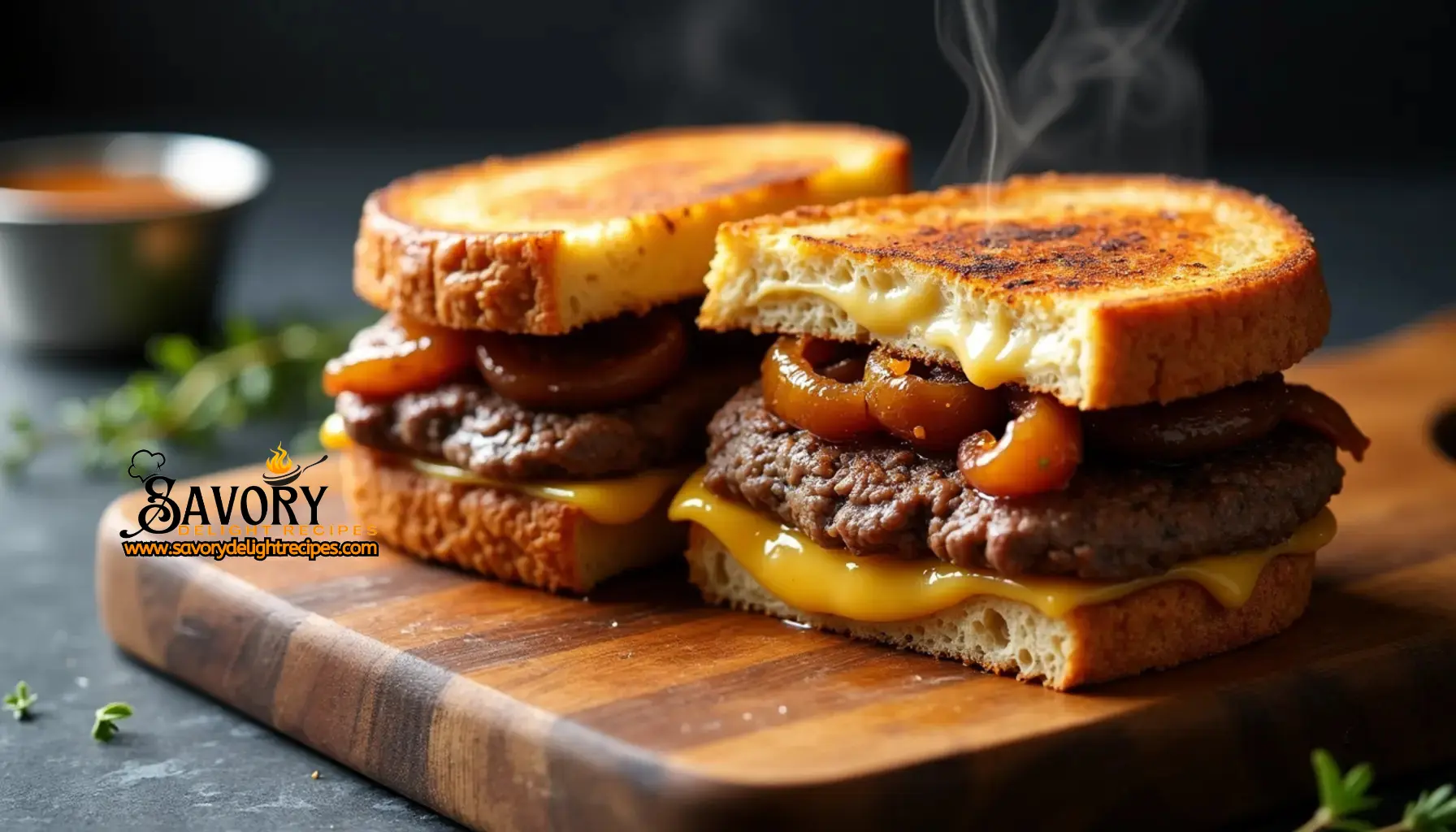 A classic patty melt requires more finesse than just placing a burger between bread slices. The perfect combination comes from seasoned beef, caramelized onions with their golden-brown edges, and melted cheese - all pressed between buttery rye bread slices until crispy.