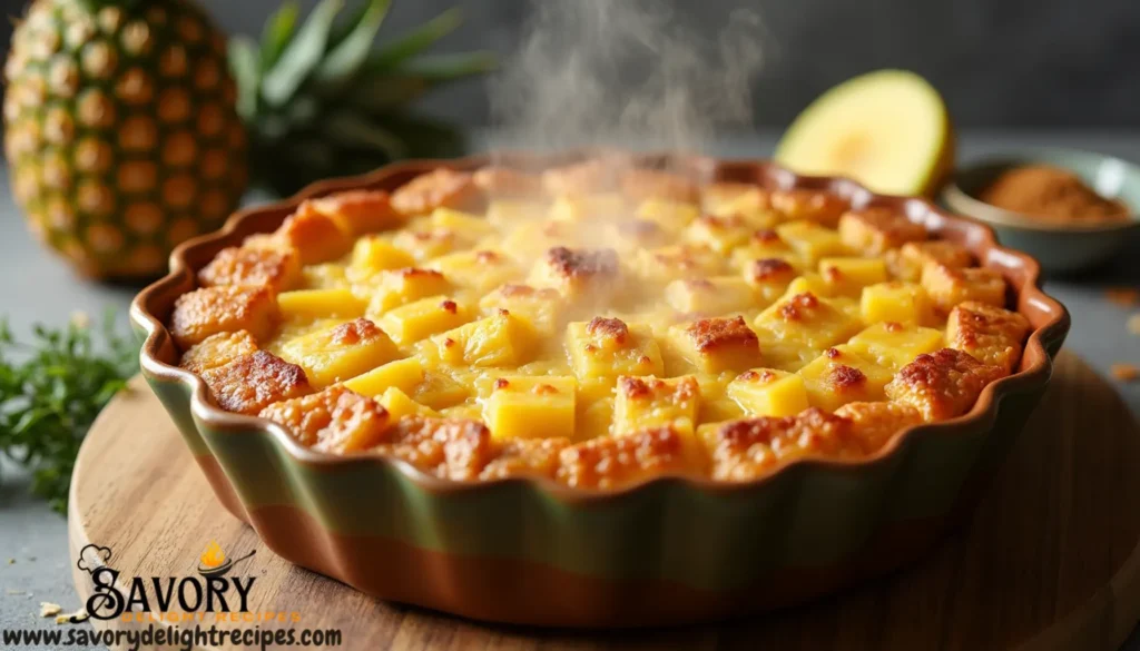 Want a unique dish that blends sweet and savory flavors? This pineapple casserole recipe turns everyday ingredients into an unforgettable crowd-pleaser. The Southern classic creates magic by combining juicy pineapple, sharp cheddar cheese, and buttery crackers. This unexpected mix works for both special occasions and regular meals.